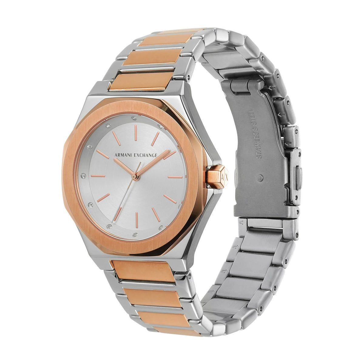 Armani Exchange Three-Hand Two-Tone Stainless Steel Watch AX4607
