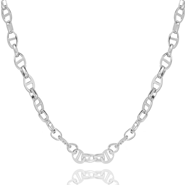Big Daddy 8MM Silver Steel Mariner Link Chain