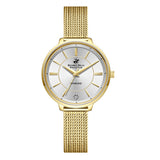 BEVERLY HILLS POLO CLUB Women’s Gold Mesh Diamond Watch – BP3312X.130