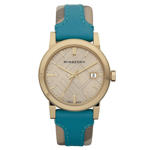 Burberry Ladies Blue Leather Strap Women's Watch  BU9112 - Watches of New Zealand