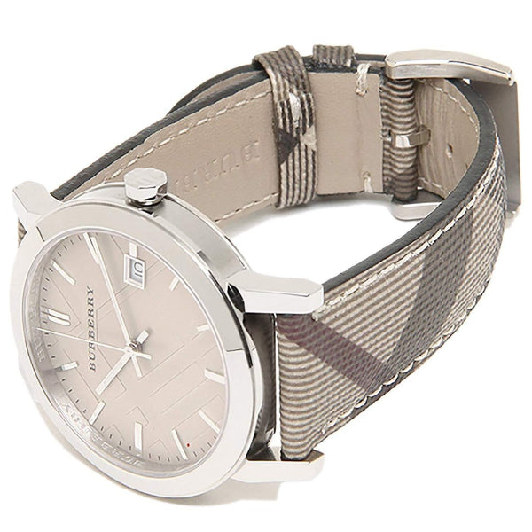 Burberry Brown Dial Brown Chequered Leather Strap Watch For Unisex Unisex Watch BU9029 - Watches of New Zealand #2