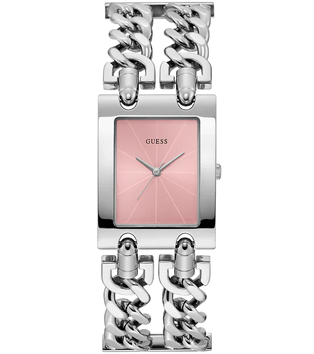 GUESS Mod Heavy Metal Ladies Silver Tone Analog Watch - GW0740L1