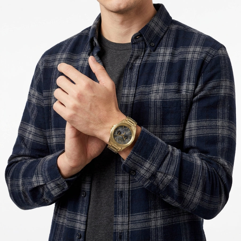 Armani Exchange Moonphase Gold Men's Watch - AX1737