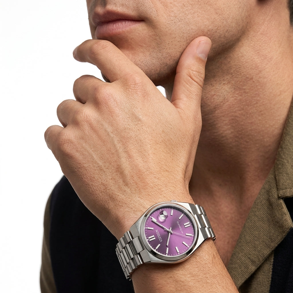 Citizen Tsuyosa Automatic Purple Dial Watch NJ0200-50W