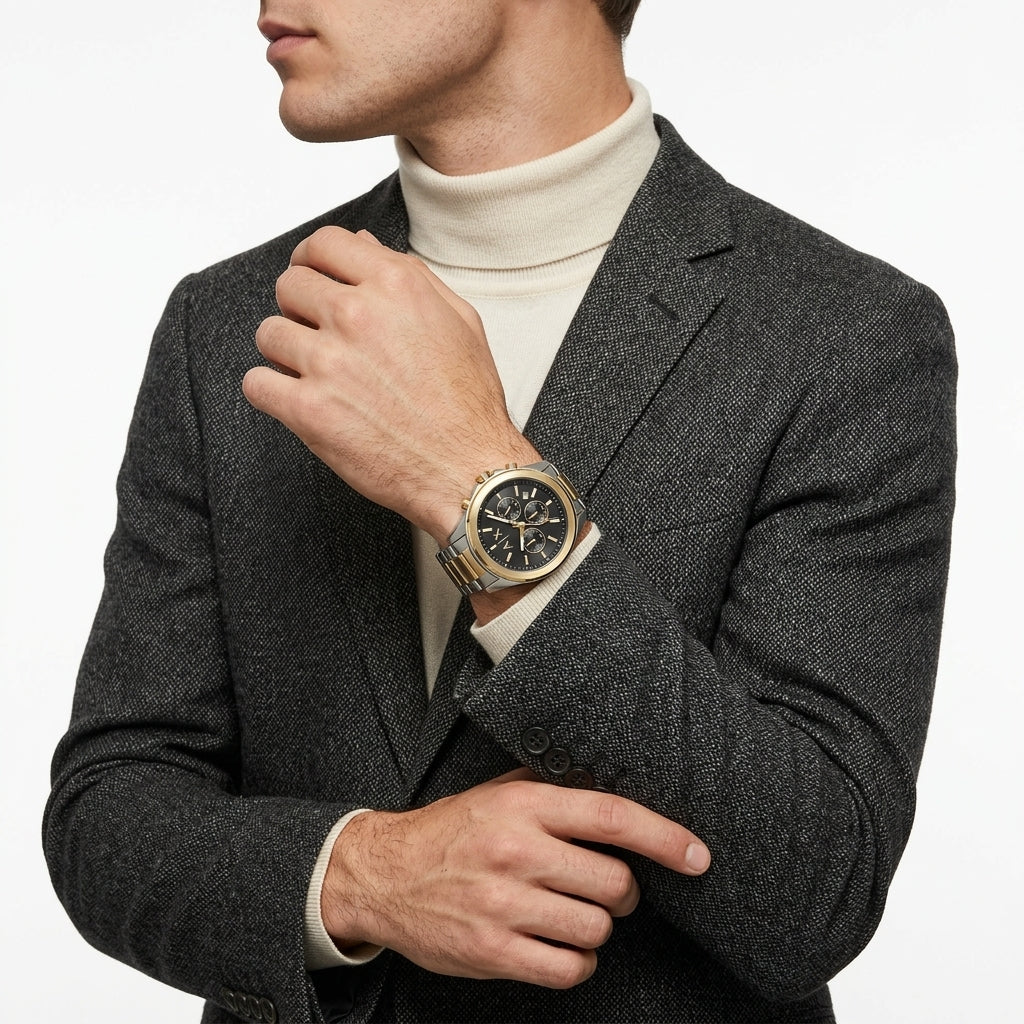Armani Exchange Banks Chronograph Two-Tone Men's Watch - AX7148