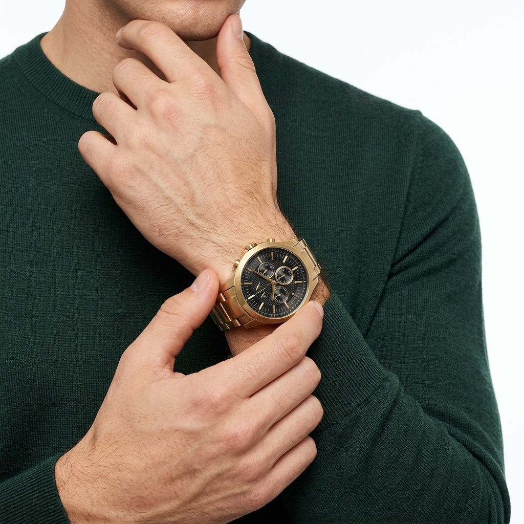 Armani Exchange Hampton Multifunction Black Dial Men's Watch - AX2122