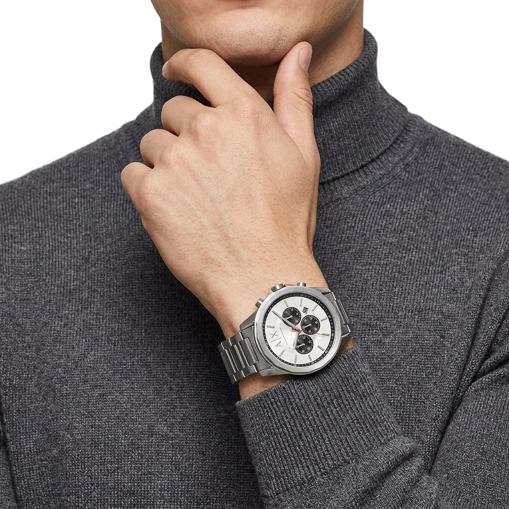 Armani Exchange Banks Chronograph Silver Men's Watch - AX1742