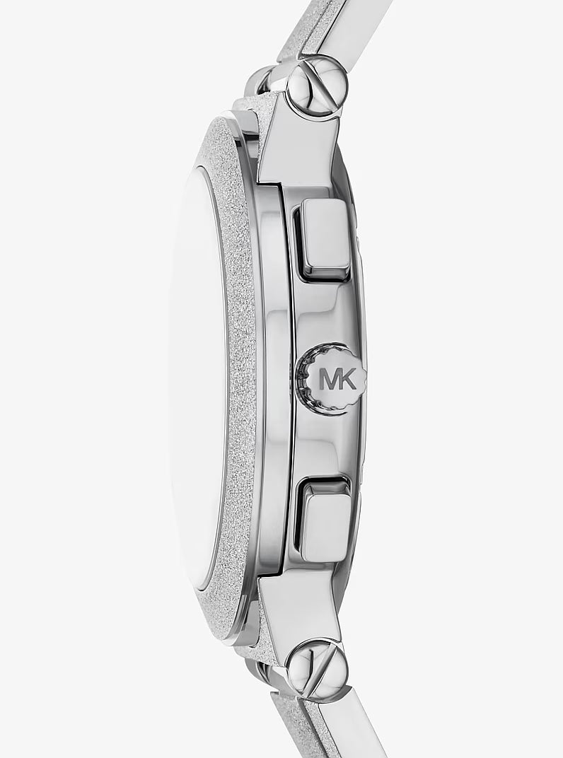 Oversized Billie Frosted Silver-Tone Watch - MK7558