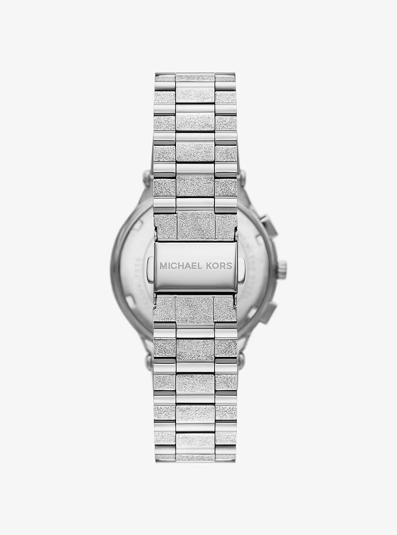 Oversized Billie Frosted Silver-Tone Watch - MK7558