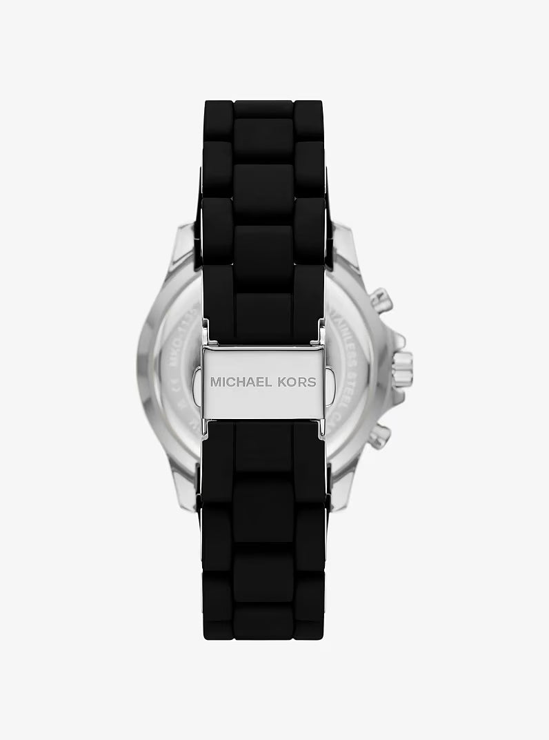 Michael Oversized Everest Pavé Silver-Tone Watch - MKO1132