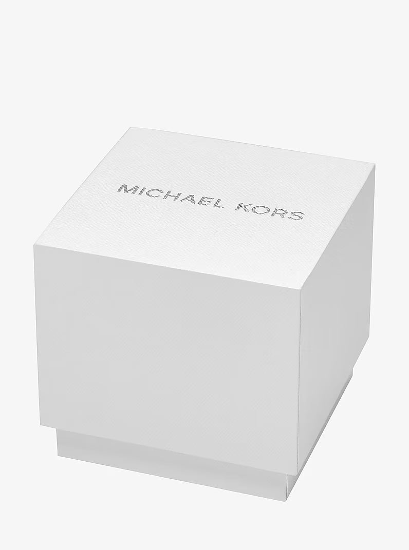 Michael Kors Oversized Everest Silver-Tone and Silicone Watch in SKY BLUE - MKO1184