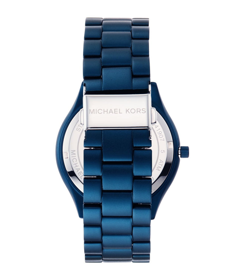 Michael Kors Slim Runway Navy Blue Unisex Watch MK4503 - Watches of New Zealand #3