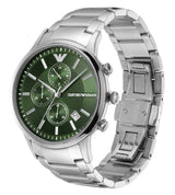 Emporio Armani Chronograph Stainless Steel Green Dial Men's Watch AR11507 - Watches of New Zealand #2