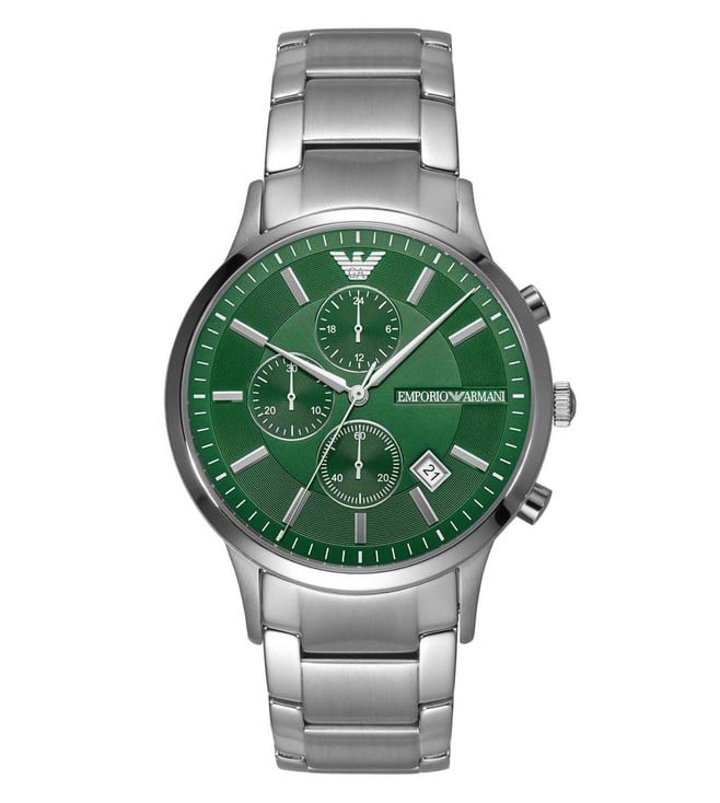 Emporio Armani Chronograph Stainless Steel Green Dial Men's Watch  AR11507 - Watches of New Zealand