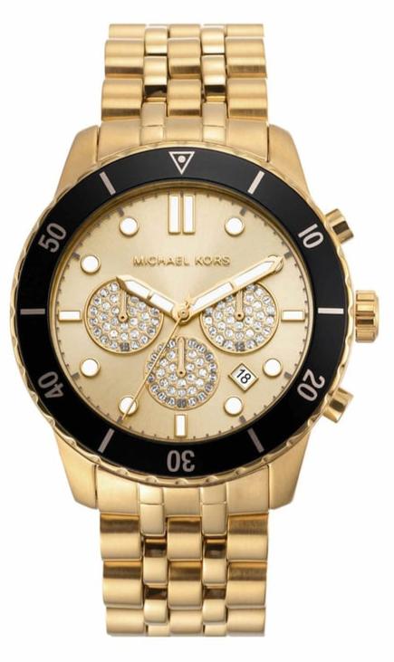Michael Kors Cunningham Chronographum Aurum Dial Ferrum Strap Vigilate Pro Men - MK8963
