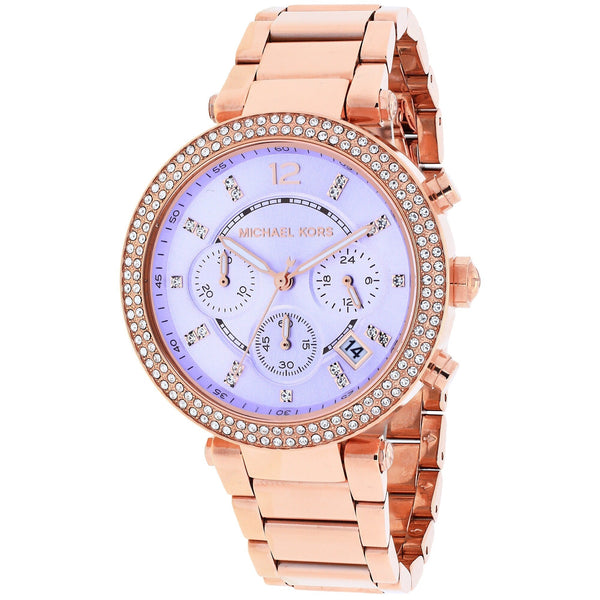 Michael Kors Parker Chronograph Purple Dial Rose Ladies Watch  MK6169 - Watches of New Zealand