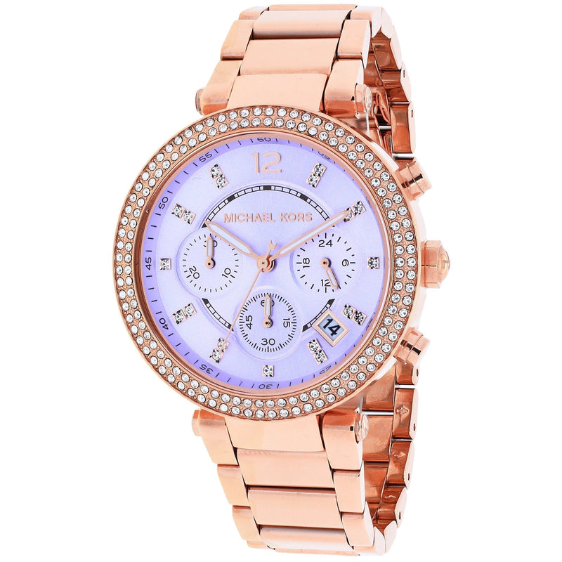 Michael Kors Parker Chronograph Purple Dial Rose Ladies Watch  MK6169 - Watches of New Zealand