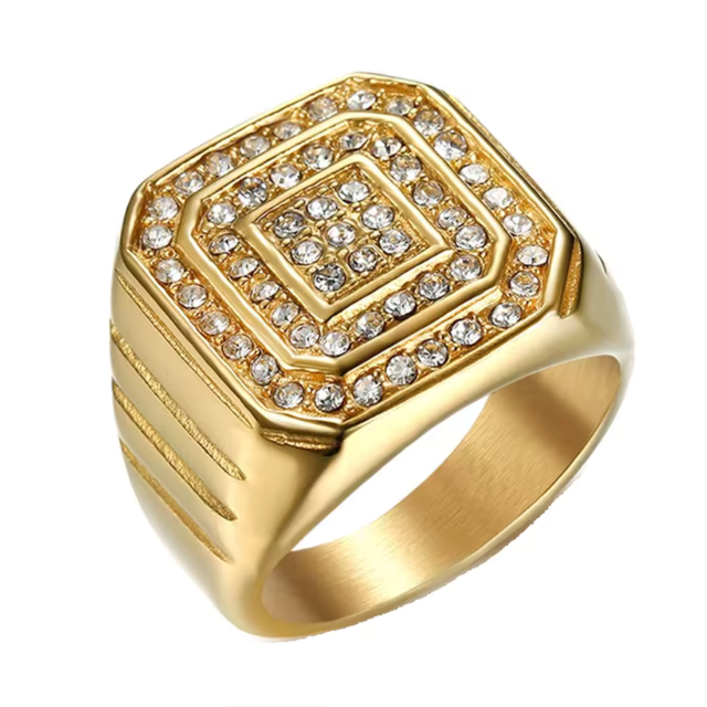Big Daddy Imperial Iced Gold Ring