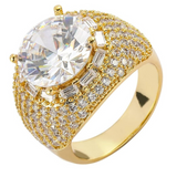 Big Daddy Iced Out Cluster Gold Ring