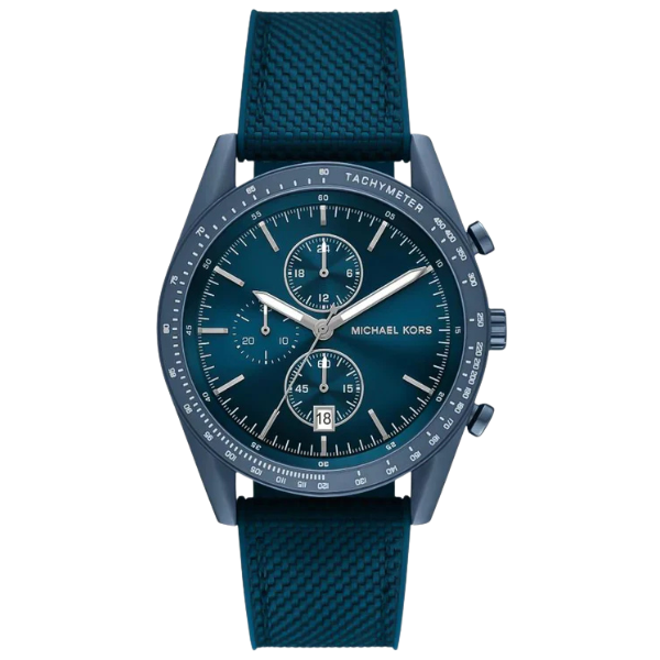 Michael Kors Accelerator Chronograph Blue Dial Blue Nylon Strap Watch for Men - MK9142