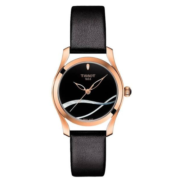 Tissot T-Wave Leather Strap Black Ladies Watch - T112.210.36.051.00