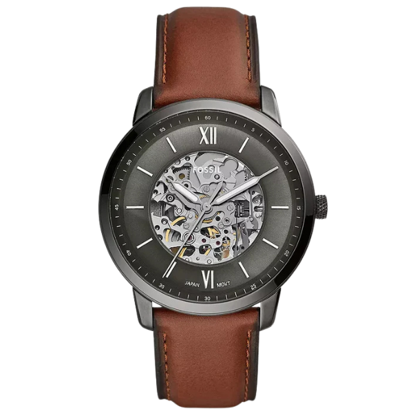 Fossil Neutra Automatic Amber Leather Men's Watch - ME3161