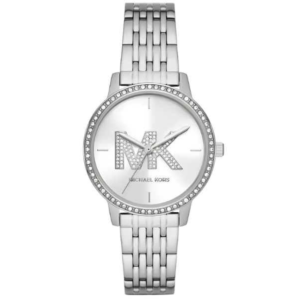Michael Kors Melissa Quartz Crystal Silver Dial Ladies Watch MK1055