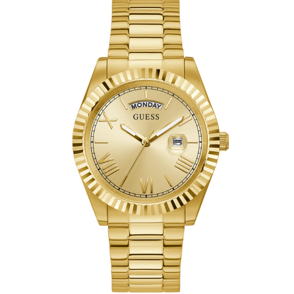 Guess Connoisseur Gold Tone Stainless Steel Watch GW0265G2