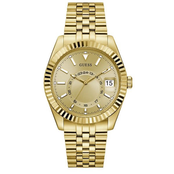 GUESS Jaden Gold Tone Multi-function Date Mens Watch - GW0977G2