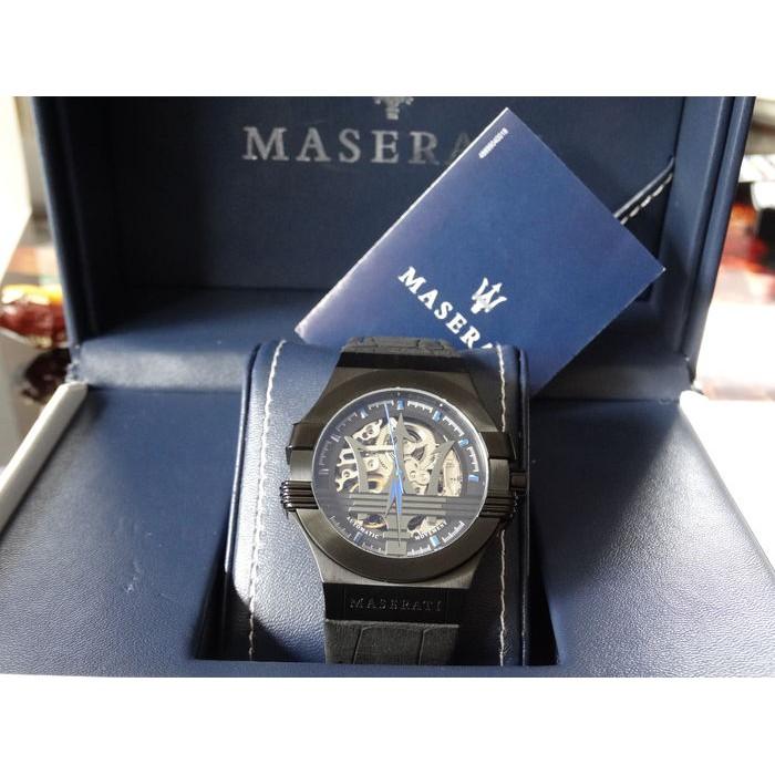 Maserati Potenza Black Dial Black Leather Men's Watch R8821108009 - Watches of New Zealand #3
