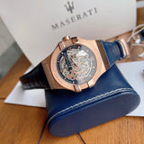 Maserati Watch Automatic Skeleton Rose-Gold Men's Watch R8821108022 - Watches of New Zealand #5