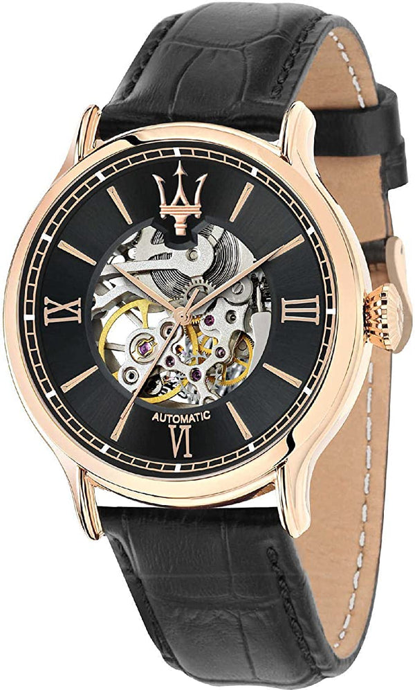 Maserati Auto Mechanical Black Dial Men's Watch  R8821118001 - Watches of New Zealand