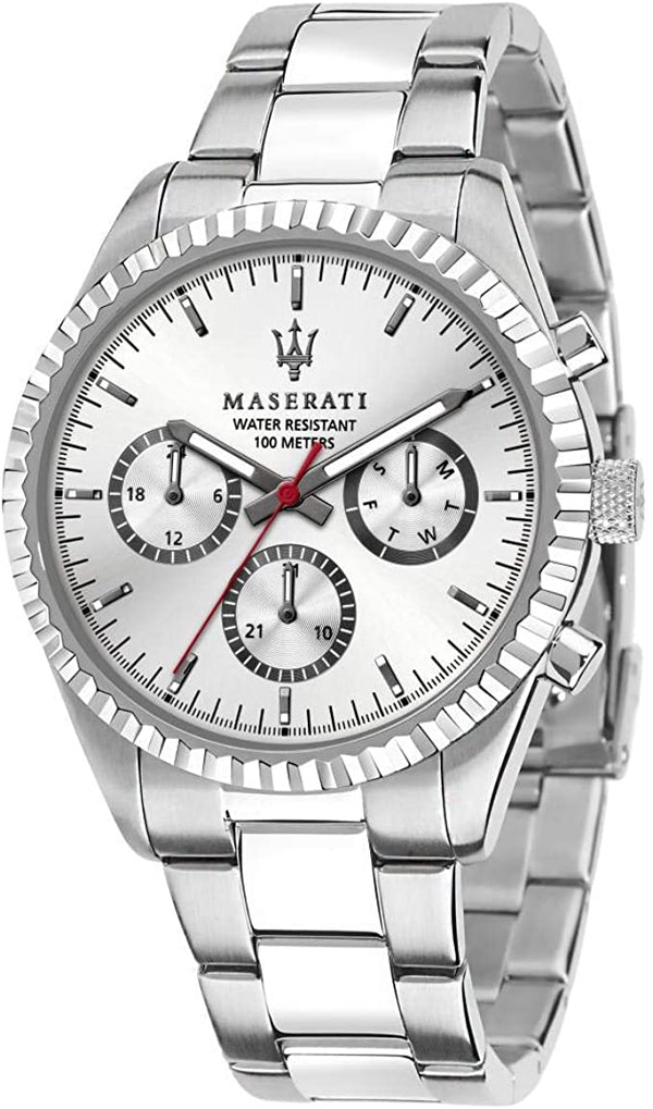 Maserati Silver Stainless-Steel Quartz Men's Watch  R8853100018 - Watches of New Zealand