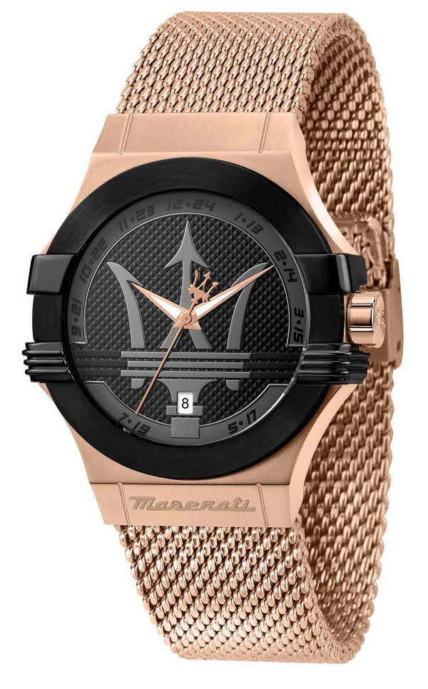 Maserati Potenza Rose Gold Mesh Bracelet   R8853108009 - Watches of New Zealand