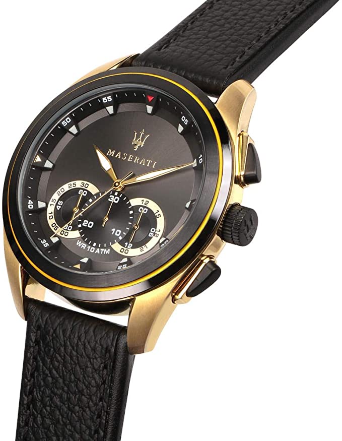 Maserati Black Leather Men's Watch R8871612033 - Watches of New Zealand #5