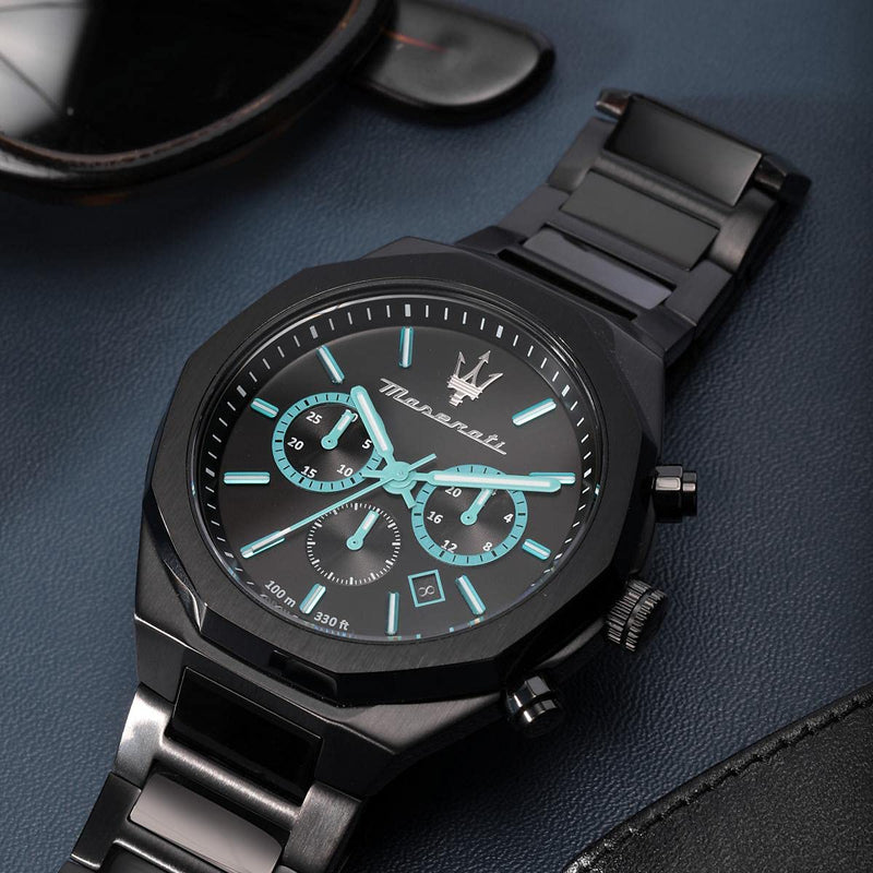 Maserati Stile Analog Black Dial Men's Watch R8873644001 - Watches of New Zealand #6