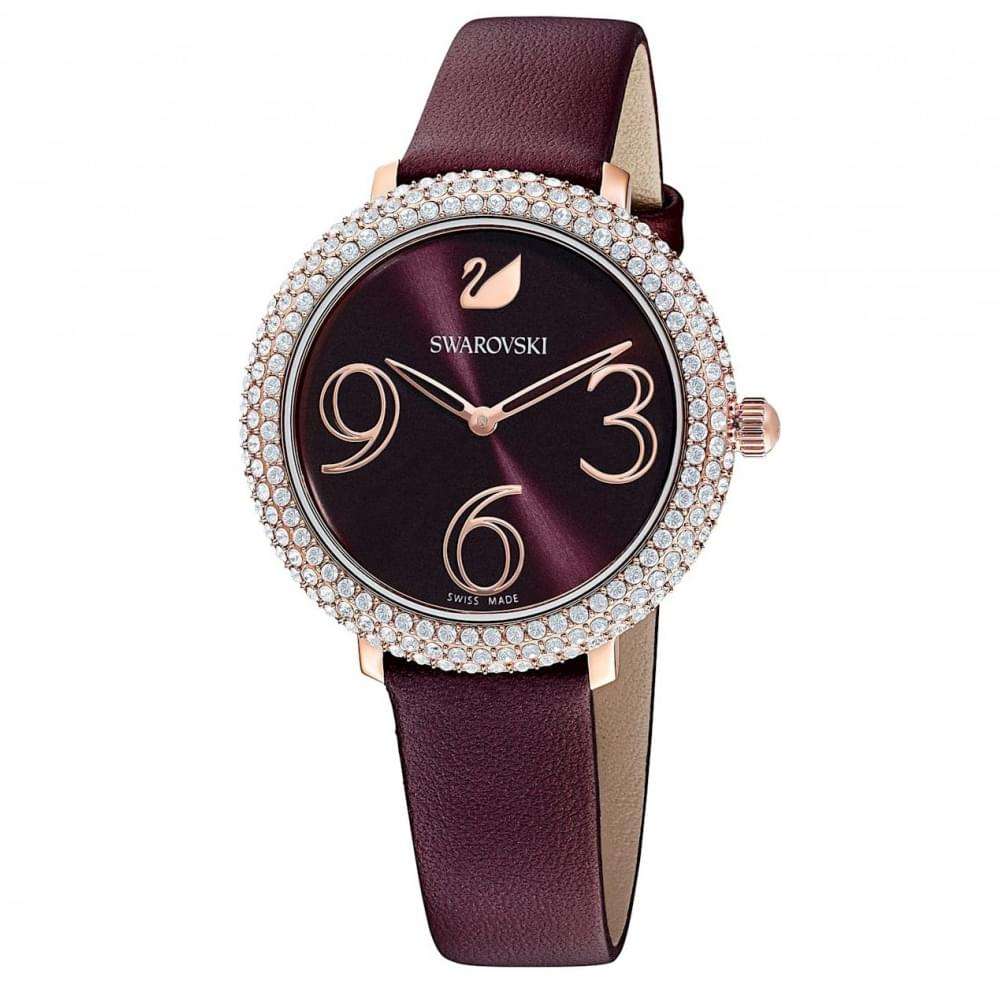 Swarovski Crystal Frost Leather Strap Women's Watch 5484064