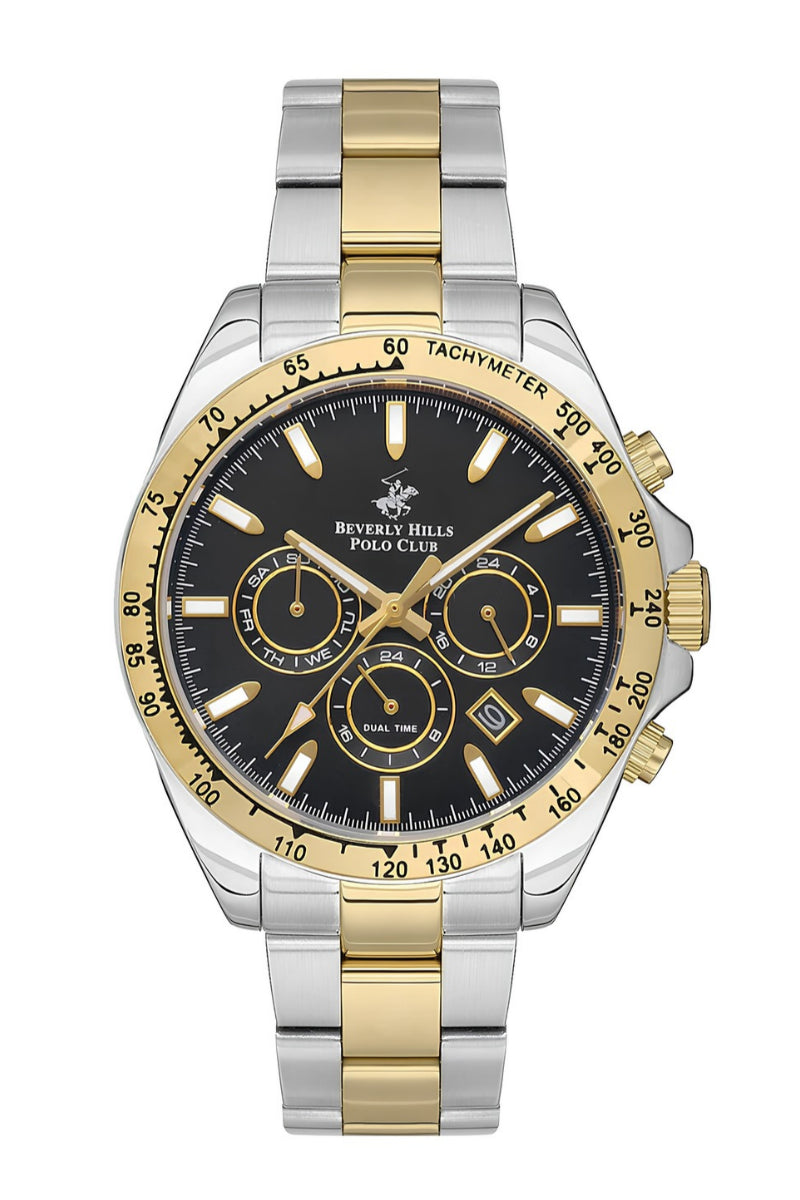Beverly Hills Polo Club Tachymeter Two-Tone Multifunction Watch BP3127X.251