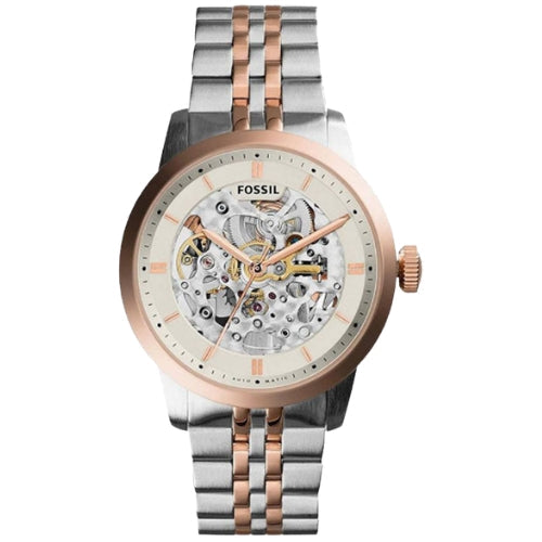 Fossil Townsman  Automatic Beige Skeleton Dial Men's Watch ME3075