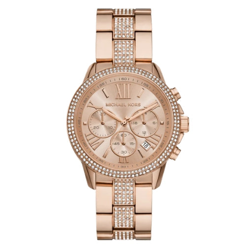 Michael Kors Oversized Brynn Pavé Rose Gold-Tone Women's Watch - MK7505