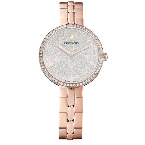 Swarovski Cosmopolitan Crystal Index Silver Dial Rose Gold Tone Women's Watch 5517803