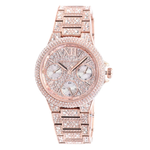 Michael Kors Mini Camille Pavé Rose Gold-Tone Women's Watch - MK6997