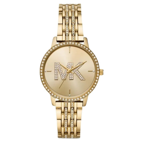 Michael Kors Melissa Pavé Logo Gold-Tone Women's Watch - MK4371