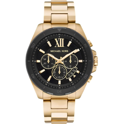 Michael Kors Brecken Black Dial Gold Men's Watch - MK8848