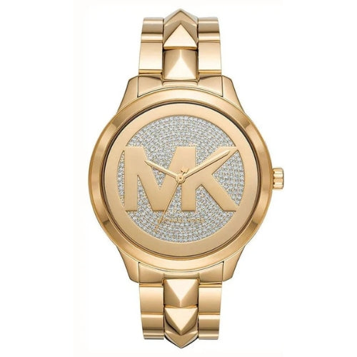 Michael Kors Runway Mercer Quartz Crystal Pave Dial Ladies Watch MK6714