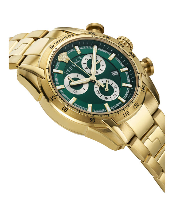 Versace V-Ray Chronograph Green Dial Men's Watch VE2I00621 - Watches of New Zealand #2