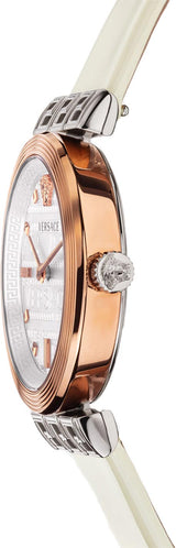 Versace Meander White Leather Strap Women's Watch VELW00120 - Watches of New Zealand #2