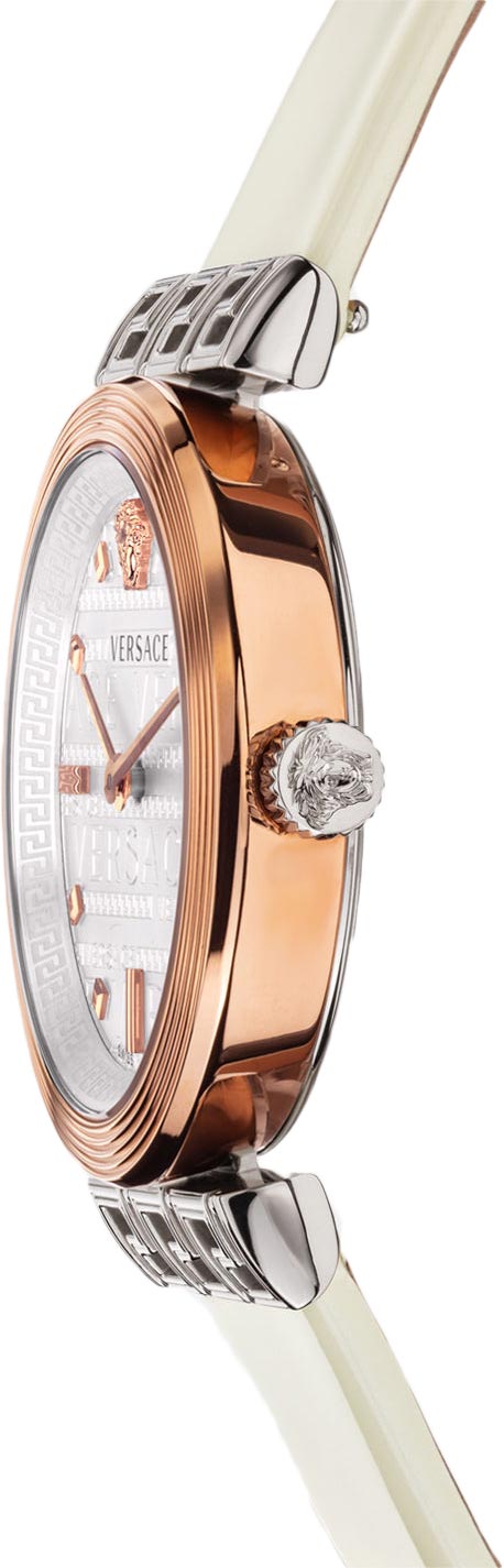 Versace Meander White Leather Strap Women's Watch VELW00120 - Watches of New Zealand #2