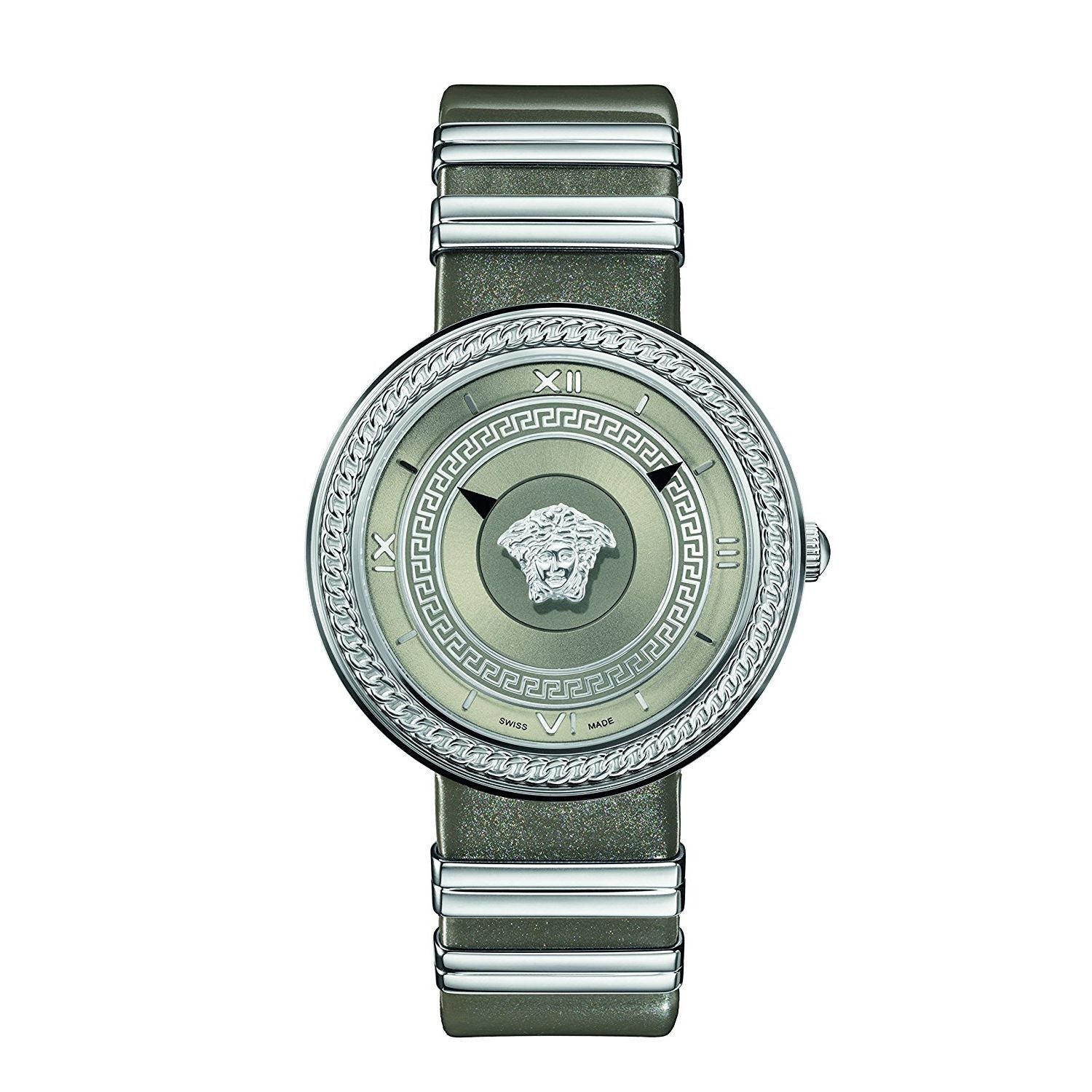 Versace V-METAL ICON Silver-Tone Quartz Women's Watch - VLC120016