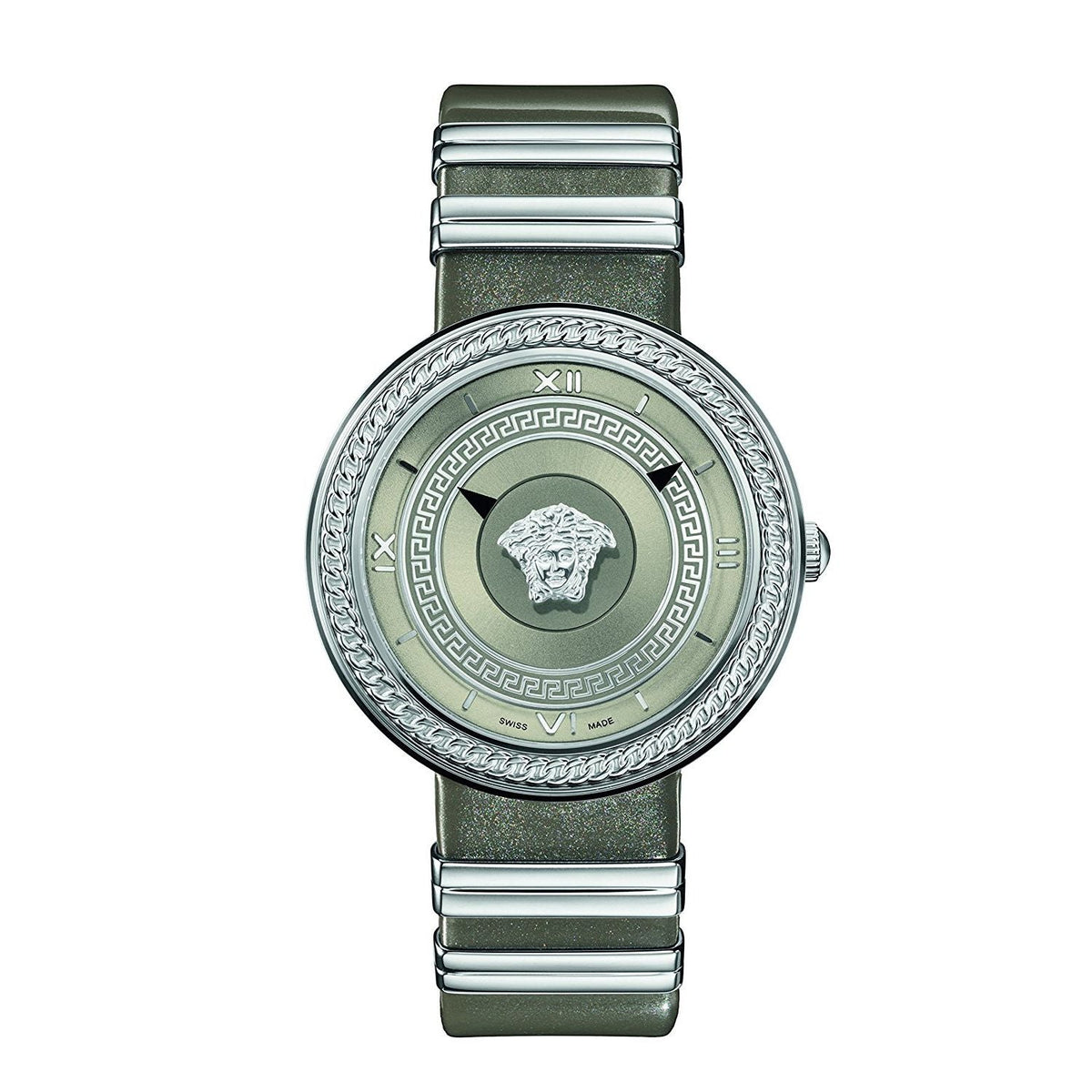 Versace V-METAL ICON Silver-Tone Quartz Women's Watch - VLC120016